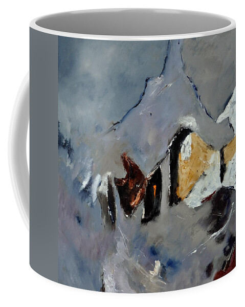 Abstract Coffee Mug featuring the painting Abstract 88112012 by Pol Ledent