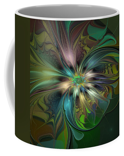 Abstract Coffee Mug featuring the digital art Abstract and colorful by Gabiw Art