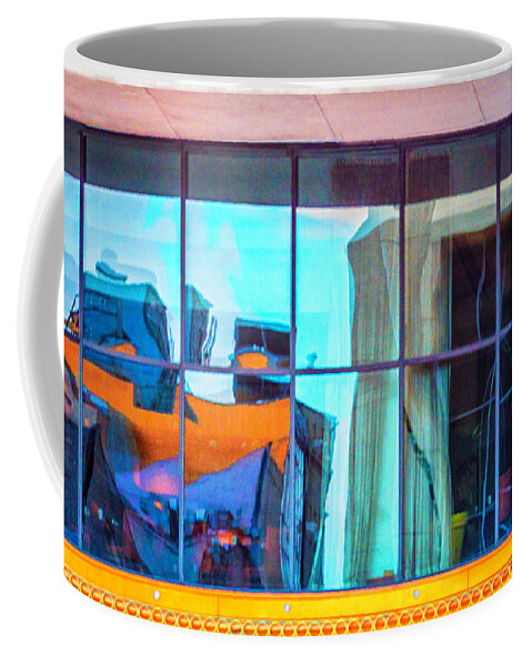 Architecture Coffee Mug featuring the photograph Abstract Architectural Reflection by Frances Ann Hattier