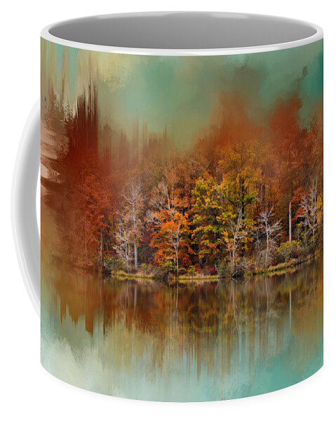 Lake Lajoie Coffee Mug featuring the photograph Abstract Autumn Lake by Jai Johnson