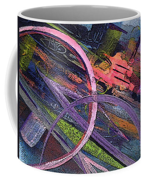 Abstract Art Coffee Mug featuring the digital art Abstract Blast by Kim Shuckhart Gunns