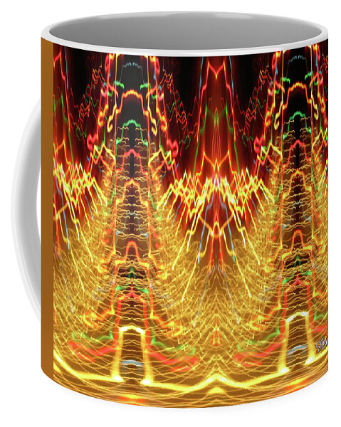 Inspiration Coffee Mug featuring the photograph Abstract Christmas Lights #175 by Barbara Tristan