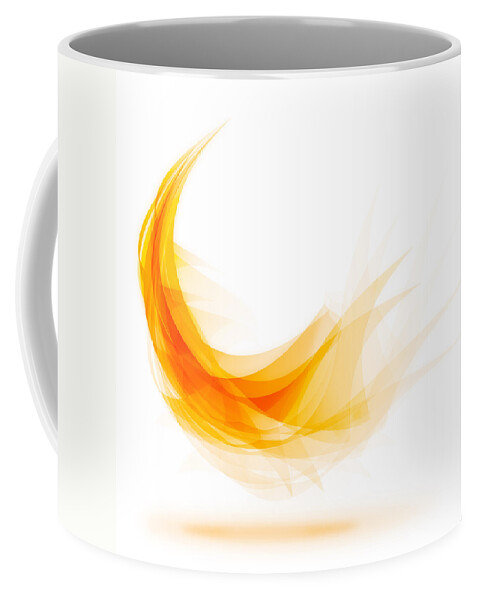 Abstract Coffee Mug featuring the painting Abstract feather by Setsiri Silapasuwanchai