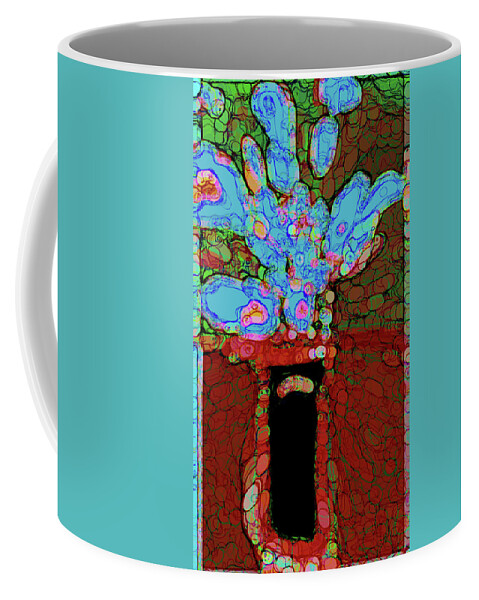 Posters Coffee Mug featuring the digital art Abstract Floral Art 152 by Miss Pet Sitter