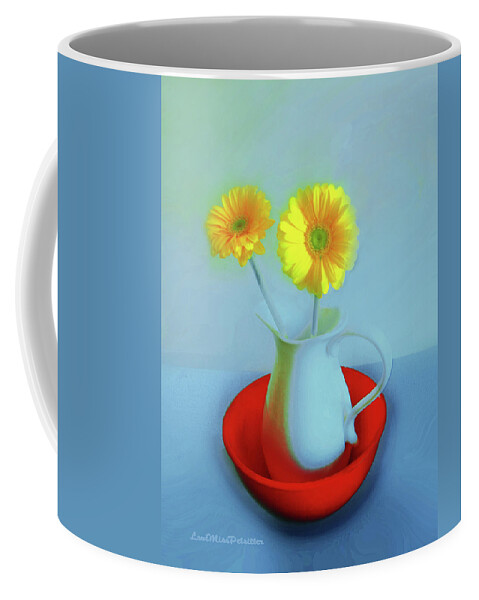 Abstract Art Coffee Mug featuring the digital art Abstract Floral Art 267 by Miss Pet Sitter