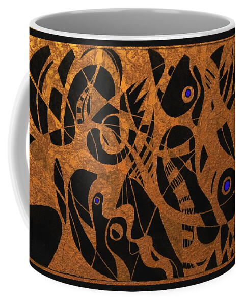 Abstract Painting Coffee Mug featuring the painting Abstract Forms by Wolfgang Schweizer