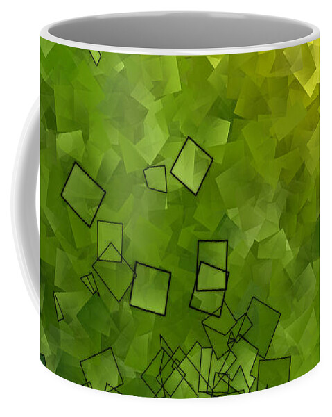 Abstract Coffee Mug featuring the photograph Apple Green - Abstract Tiles No15.819 by Jason Freedman