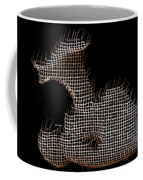 Rafael Salazar Coffee Mug featuring the digital art Abstract in the Wired by Rafael Salazar