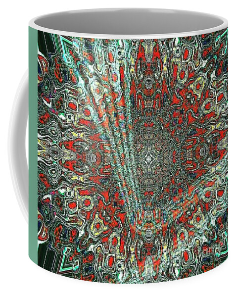 Crop Circles Coffee Mug featuring the digital art Abstract Air Landing by Pamela Smale Williams