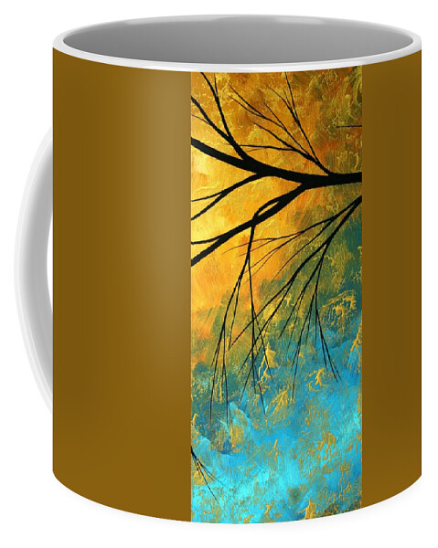 Abstract Coffee Mug featuring the painting Abstract Landscape Art PASSING BEAUTY 2 of 5 by Megan Duncanson