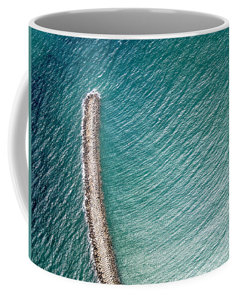 Aerial Coffee Mug featuring the photograph Abstract Ocean by Rick Deacon
