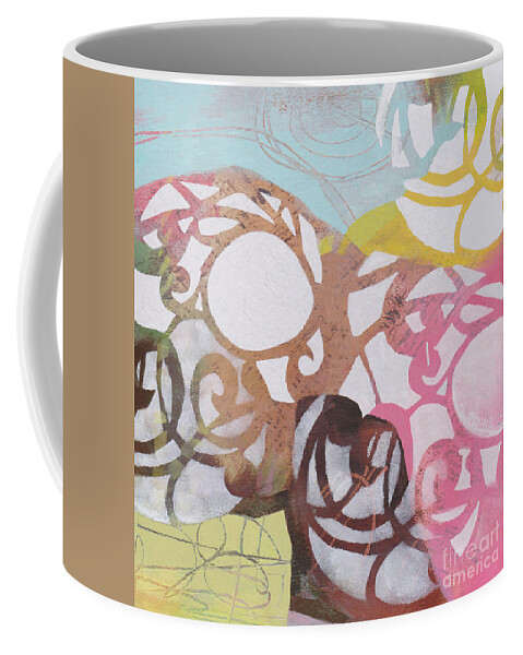 Original Coffee Mug featuring the painting Abstract Pastel Swirls by Patricia Cleasby