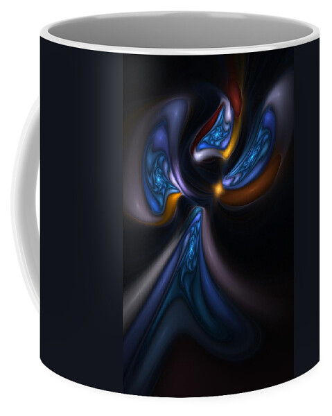 Digital Painting Coffee Mug featuring the digital art Abstract Stained Glass Angel by David Lane