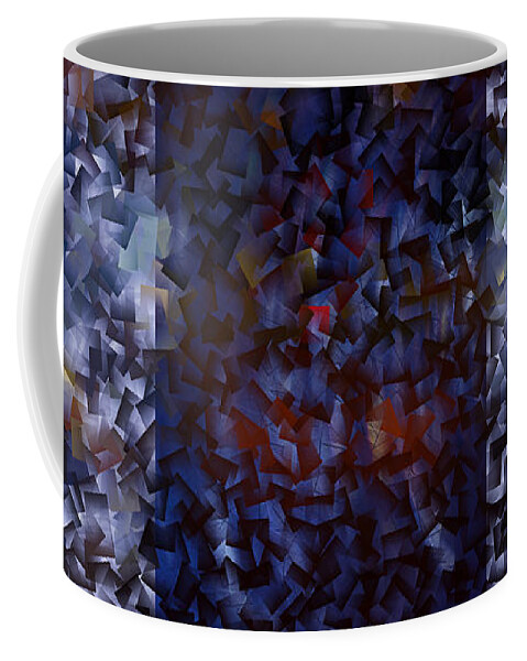 Abstract Coffee Mug featuring the photograph Blue Panorama - Abstract Tiles No15.1227 by Jason Freedman