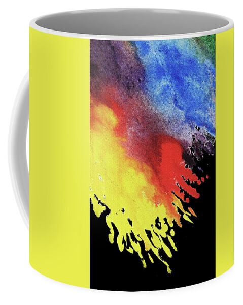 Volcano Coffee Mug featuring the painting Abstract Volcano Splashes Of Lava Watercolor by Irina Sztukowski