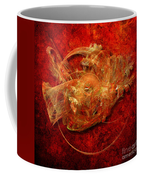 Red Coffee Mug featuring the digital art Abstractfantasy No. 1 by Alexa Szlavics