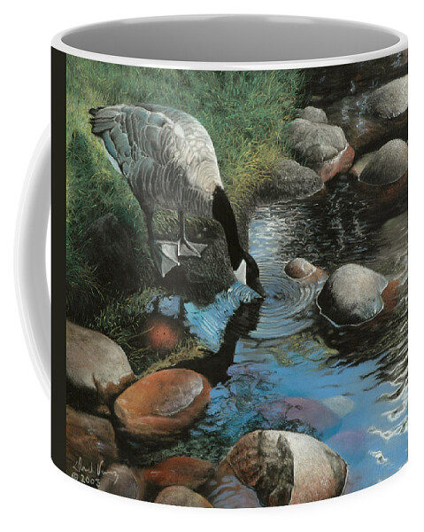 Canadian Geese Coffee Mug featuring the painting Abundance by David Vincenzi