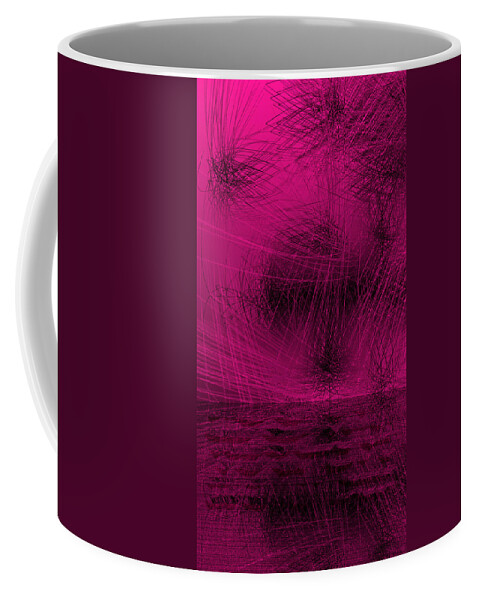 Rithmart Abstract Lines Organic Random Computer Digital Shapes Abstract Acanvas Algorithm Art Below Colors Designed Digital Display Drawn Images Number One Organic Recursive Reflection Series Shadowy Shapes Small Streaming Using Watery Coffee Mug featuring the digital art Ac-2-15 by Gareth Lewis