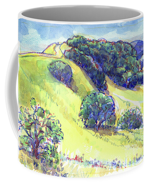 Landscape Coffee Mug featuring the painting Acalanes Ridge, Lafayette, CA by Judith Kunzle