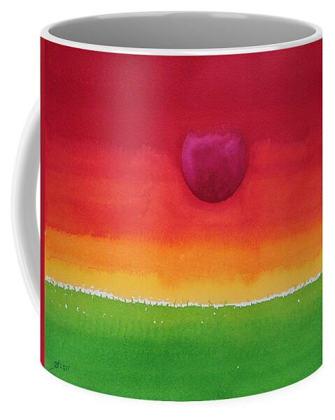 Sun Coffee Mug featuring the painting Acceptance original painting by Sol Luckman