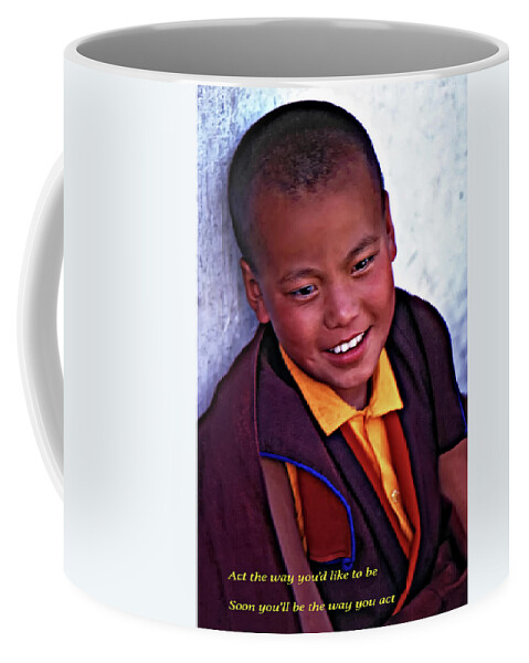 Thailand Coffee Mug featuring the photograph Achieving Joy - A Leonard Cohen Quote by Steve Harrington