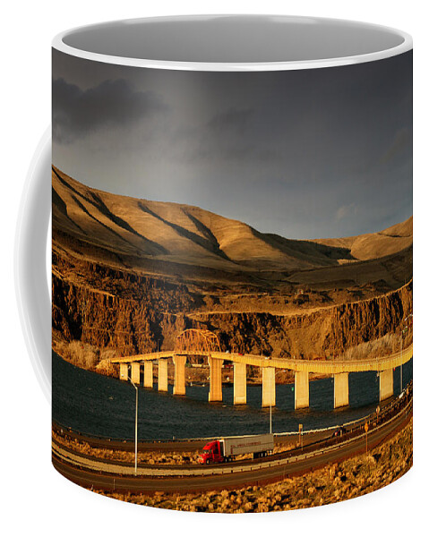 Columbia River Coffee Mug featuring the photograph Across The Columbia River by DArcy Evans