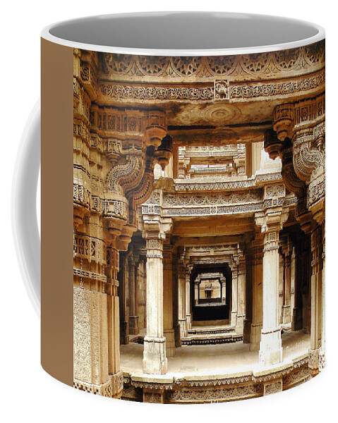 Adalaj Stepwell Coffee Mug featuring the photograph Adalaj Stepwell by Uma Krishnamoorthy