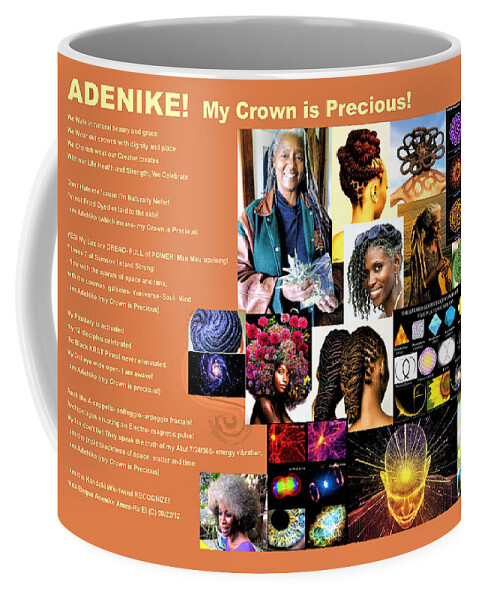 My Crown Is Precious Coffee Mug featuring the digital art ADENIKE My Crown Is Precious by Adenike AmenRa
