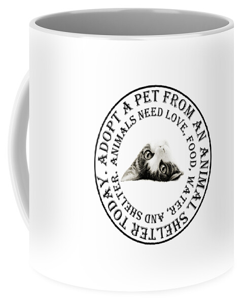 Andee Design Cat Coffee Mug featuring the photograph Adopt A Pet T-Shirt Design by Andee Design