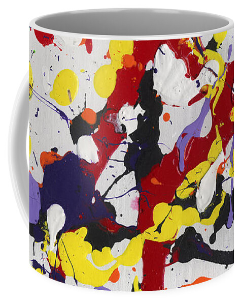 Splatter Coffee Mug featuring the painting Adulthood by Phil Strang