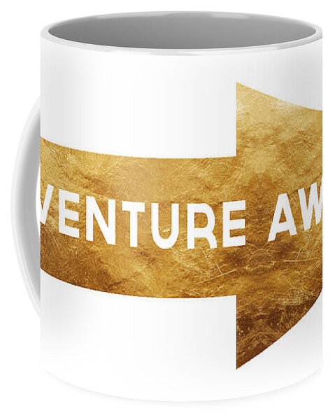 Adventure Coffee Mug featuring the mixed media Adventure Awaits- Art by Linda Woods by Linda Woods