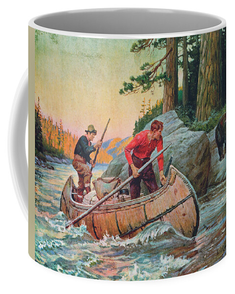 Philip Goodwin Coffee Mug featuring the painting Adventures On The Nipigon by JQ Licensing