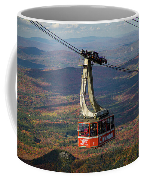 Cannon Mountain Coffee Mug featuring the photograph Aerial Tram in Autumn by Kevin Craft