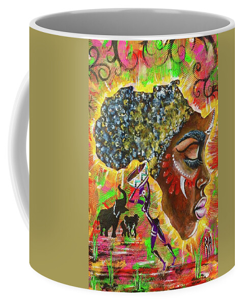 Africa Coffee Mug featuring the photograph Africa by Artist RiA