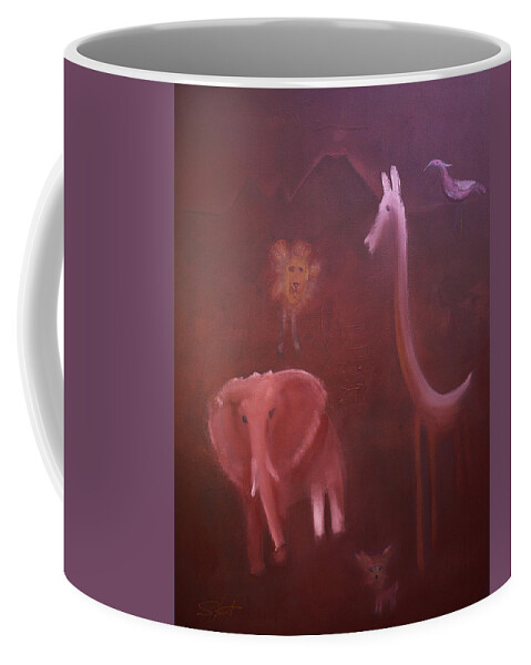 Elephant Coffee Mug featuring the painting African Elephant by Charles Stuart