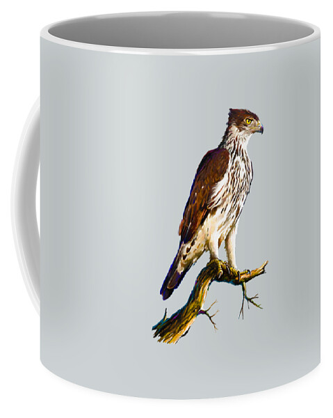 Kenya Coffee Mug featuring the painting African hawk Eagle by Anthony Mwangi
