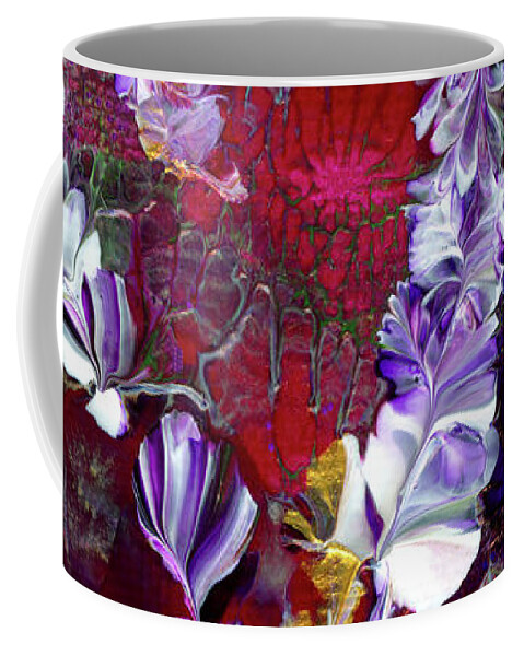 Fantasy Coffee Mug featuring the painting African Violet Awake #4 by Nan Bilden