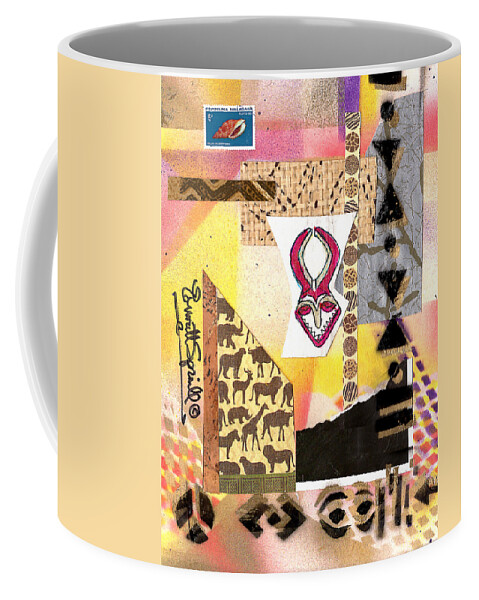 Everett Spruill Coffee Mug featuring the painting Afro Collage - f by Everett Spruill