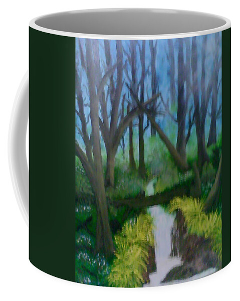 Landscape Coffee Mug featuring the painting After the Fire, Renewal by Diana Robbins