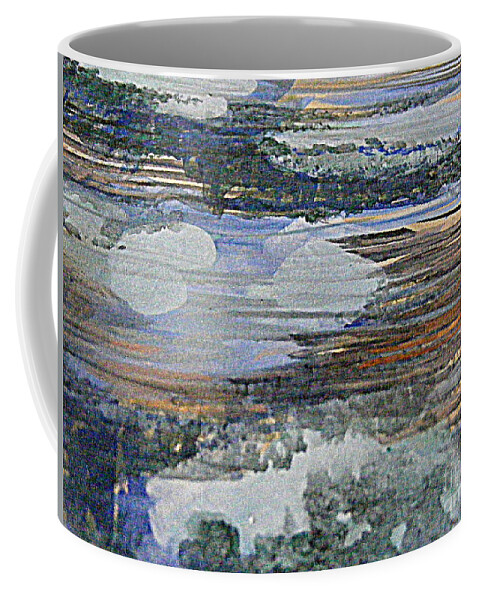 Gouache Landscape Abstract Painting Coffee Mug featuring the painting After the Flood by Nancy Kane Chapman