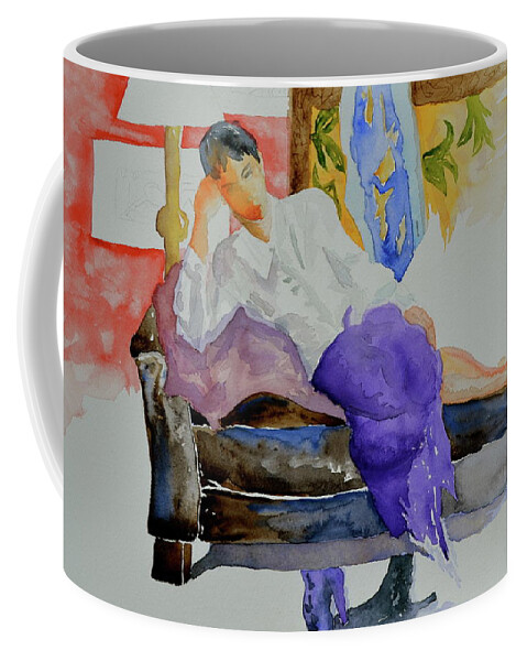 Figure Coffee Mug featuring the painting After Work by Beverley Harper Tinsley