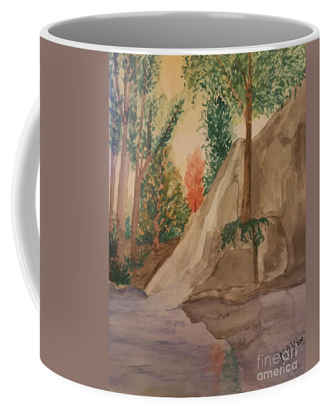 Afternoon At The Creek Coffee Mug featuring the painting Afternoon at the Creek by Maria Urso