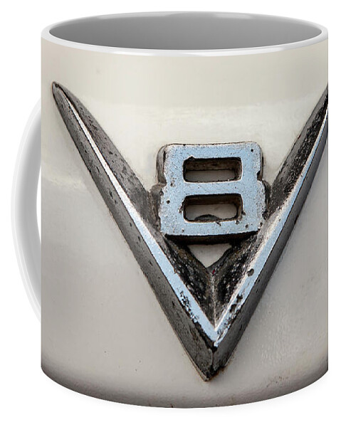 Hood Ornament Coffee Mug featuring the photograph Aged V8 by Melinda Ledsome