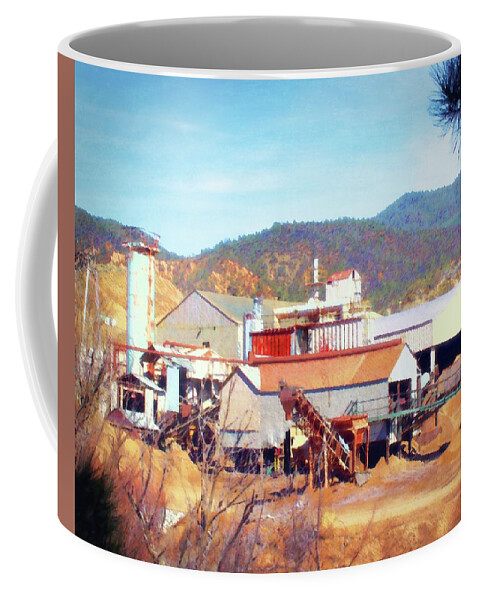Mine Coffee Mug featuring the photograph Aggregate Mine by Timothy Bulone