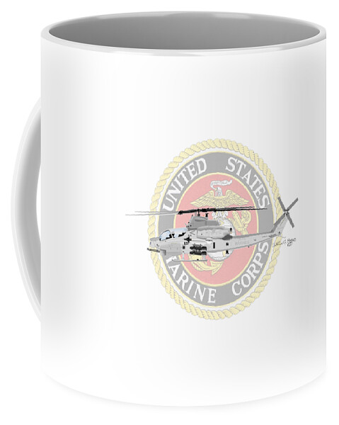 Ah-1z Coffee Mug featuring the digital art AH-1Z Viper USMC by Arthur Eggers