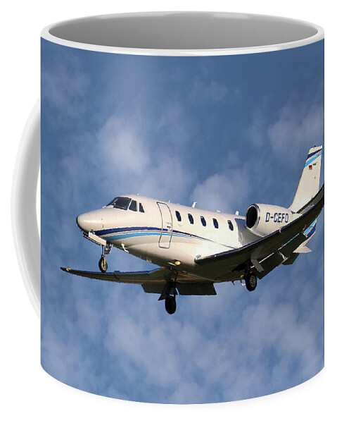 Air Hamburg Coffee Mug featuring the photograph Air Hamburg Cessna 560XL Citation XLS 1 by Smart Aviation