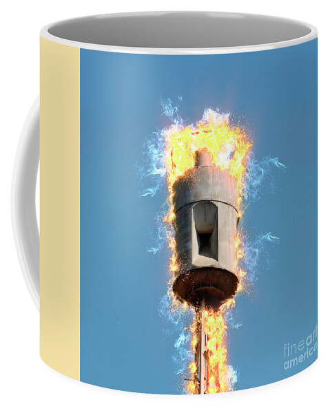 Air Raid Coffee Mug featuring the photograph Air raid siren by Humourous Quotes
