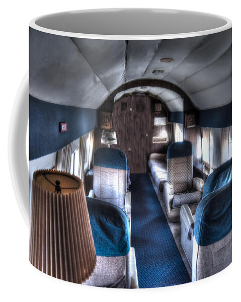 Beech Model 18 Coffee Mug featuring the photograph Airplane Interior by Richard Gehlbach