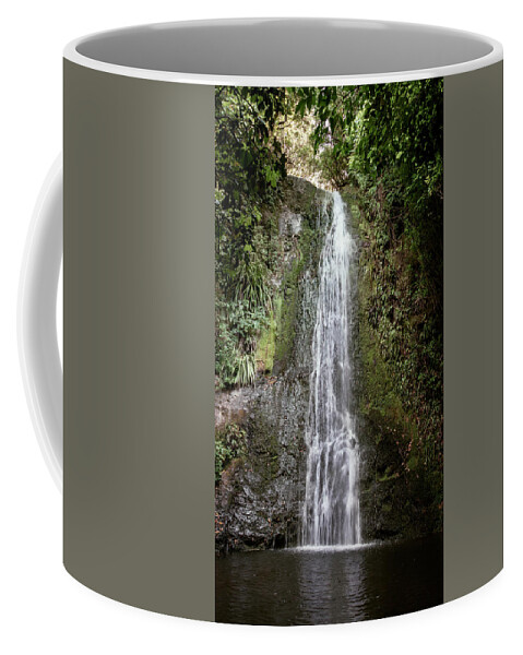 Joan Carroll Coffee Mug featuring the photograph Banks Peninsula Waterfall New Zealand by Joan Carroll