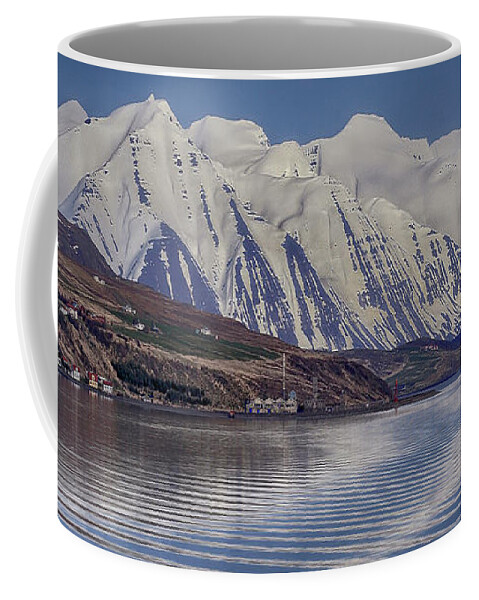 Akureyri Coffee Mug featuring the photograph Akureyri Estuary by Ceri Jones